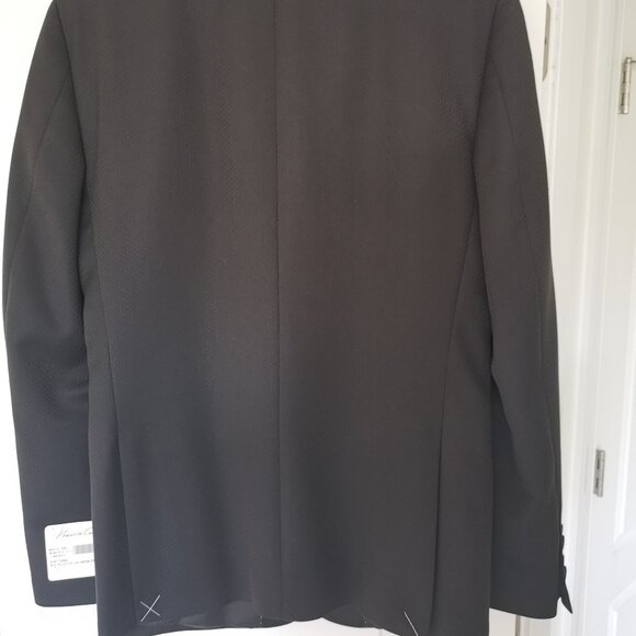 KENNETH COLE NEW YORK BLACK PIN DOT SLIM FIT DINNER TUXEDO JACKET 38R - Picture 2 of 3